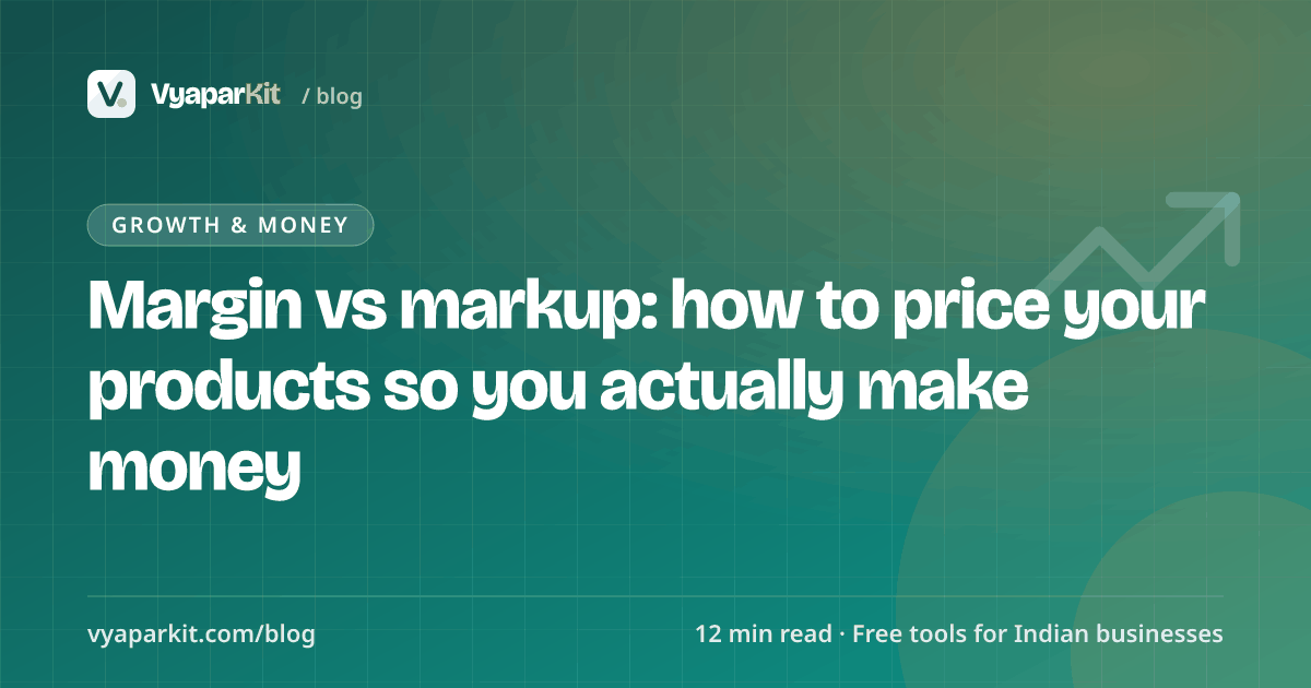 Margin vs markup: how to price your products so you actually make money