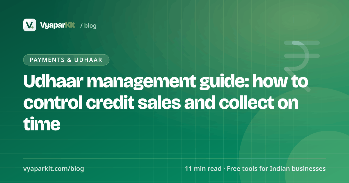 Udhaar management guide: how to control credit sales and collect on time